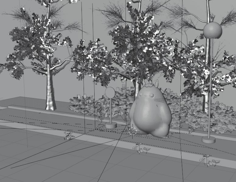 Blender viewport of the modelled environment