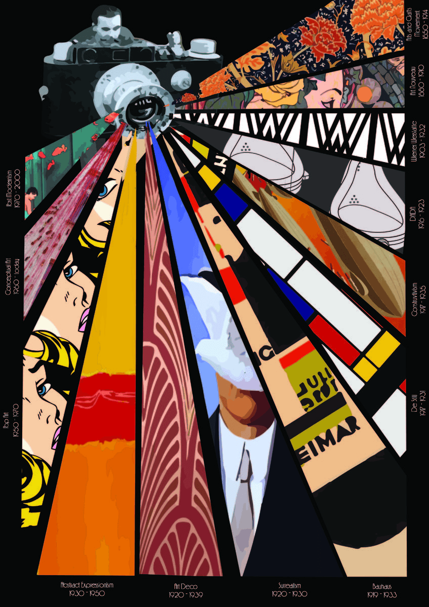 Layered collage artwork